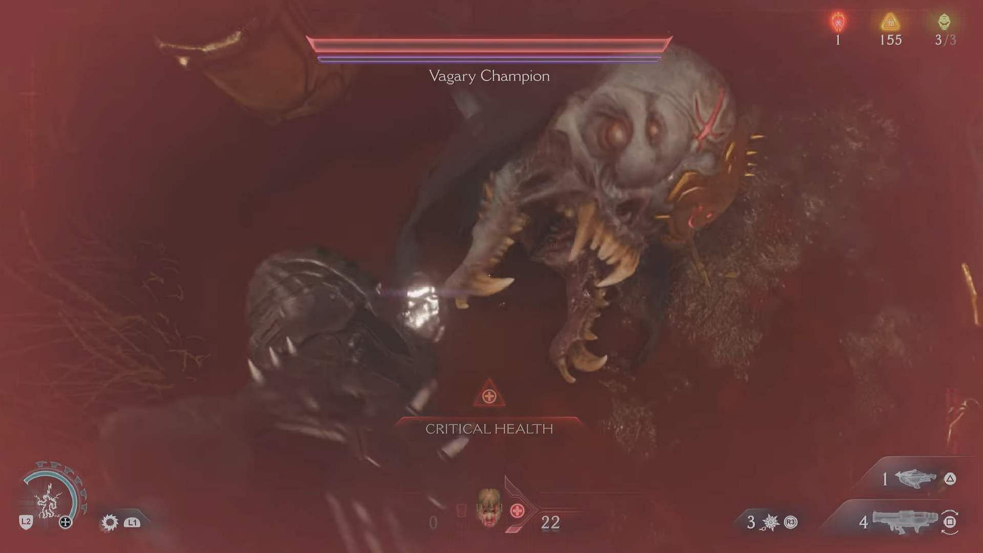 Finally defeated Vagary Champion in the Reckoning mission (Image via Sportskeeda Gaming/Bethesda Softworks)